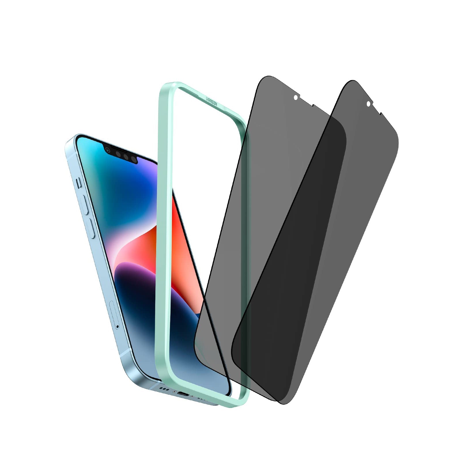 UGREEN Full Coverage Privacy Tempered Glass Screen Protector with Alignment Tool For iPhone 13/13Pro UGREEN Full Coverage Privacy Tempered Glass Screen Protector with Alignment Tool For iPhone 13/13Pro