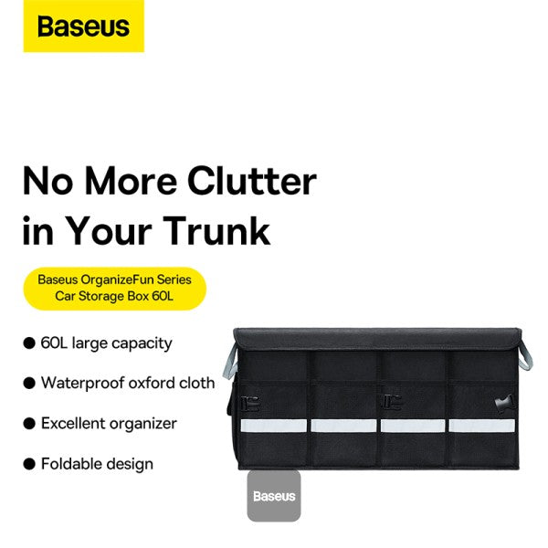 Baseus Organize Fun Series Car Storage Box 60L Cluster - Black Baseus Organize Fun Series Car Storage Box 60L Cluster - Black