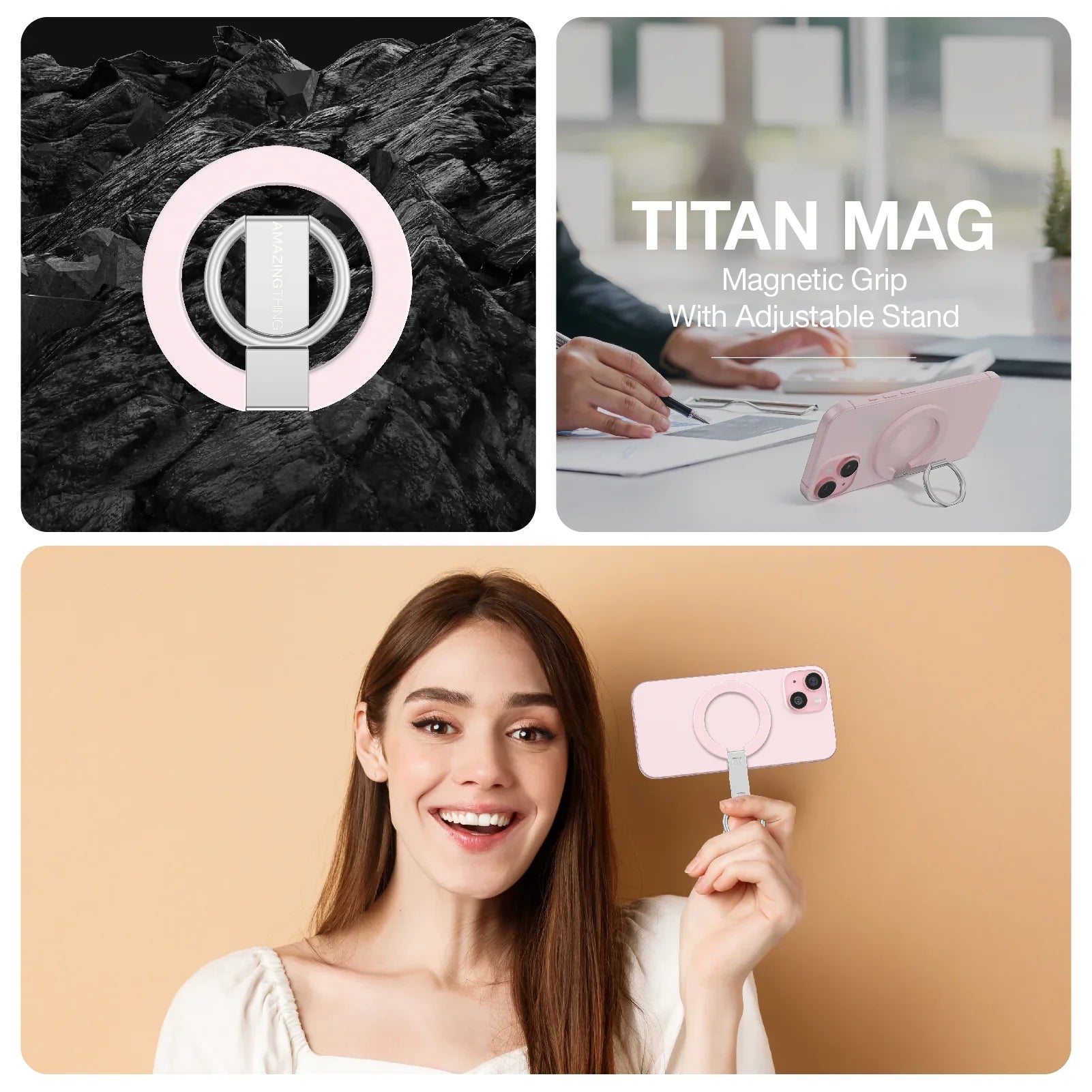 AMAZING THING TITAN MAGNETIC PHONE RING WITH STAND - 2024 AMAZING THING TITAN MAGNETIC PHONE RING WITH STAND - 2024