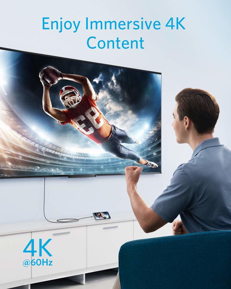 ANKER NYLON USB-C TO HDMI 4K CABLE ANKER NYLON USB-C TO HDMI 4K CABLE
