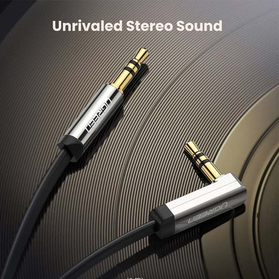 UGREEN 3.5mm Male to 3.5mm Male Straight to Angle Flat Cable 3M.