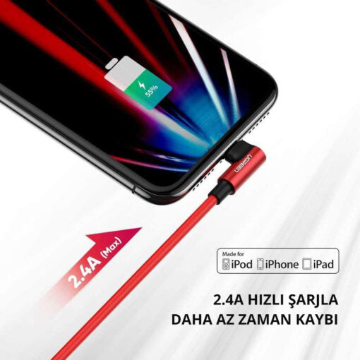UGREEN USB A to Lightning Braided Cable with Aluminum Shell UGREEN USB A to Lightning Braided Cable with Aluminum Shell