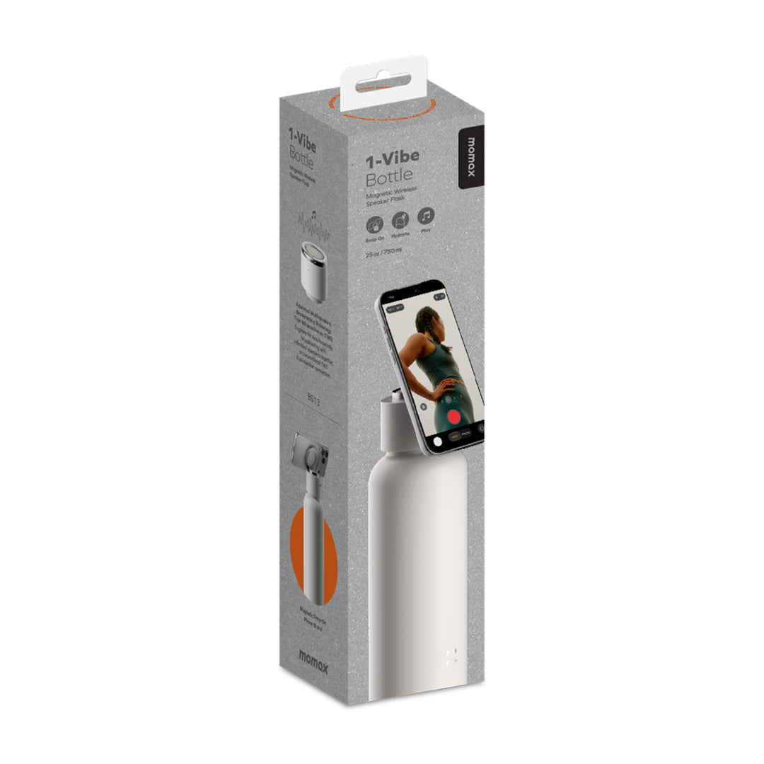 MOMAX 1-VIBE Bottle Magnetic Wireless Speaker Flask