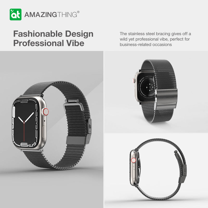 AMAZING THING TITAN METAL BAND FOR APPLE WATCH 49/45/44/42MM BLACK - www.bestbuytech.com