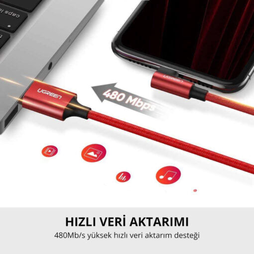 UGREEN USB A to Lightning Braided Cable with Aluminum Shell UGREEN USB A to Lightning Braided Cable with Aluminum Shell