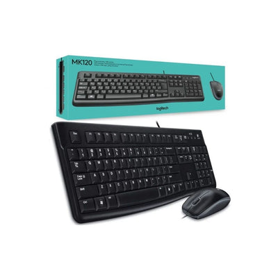 LOGITECH MK120 KEYBOARD AND MOUSE COMBO BLACK