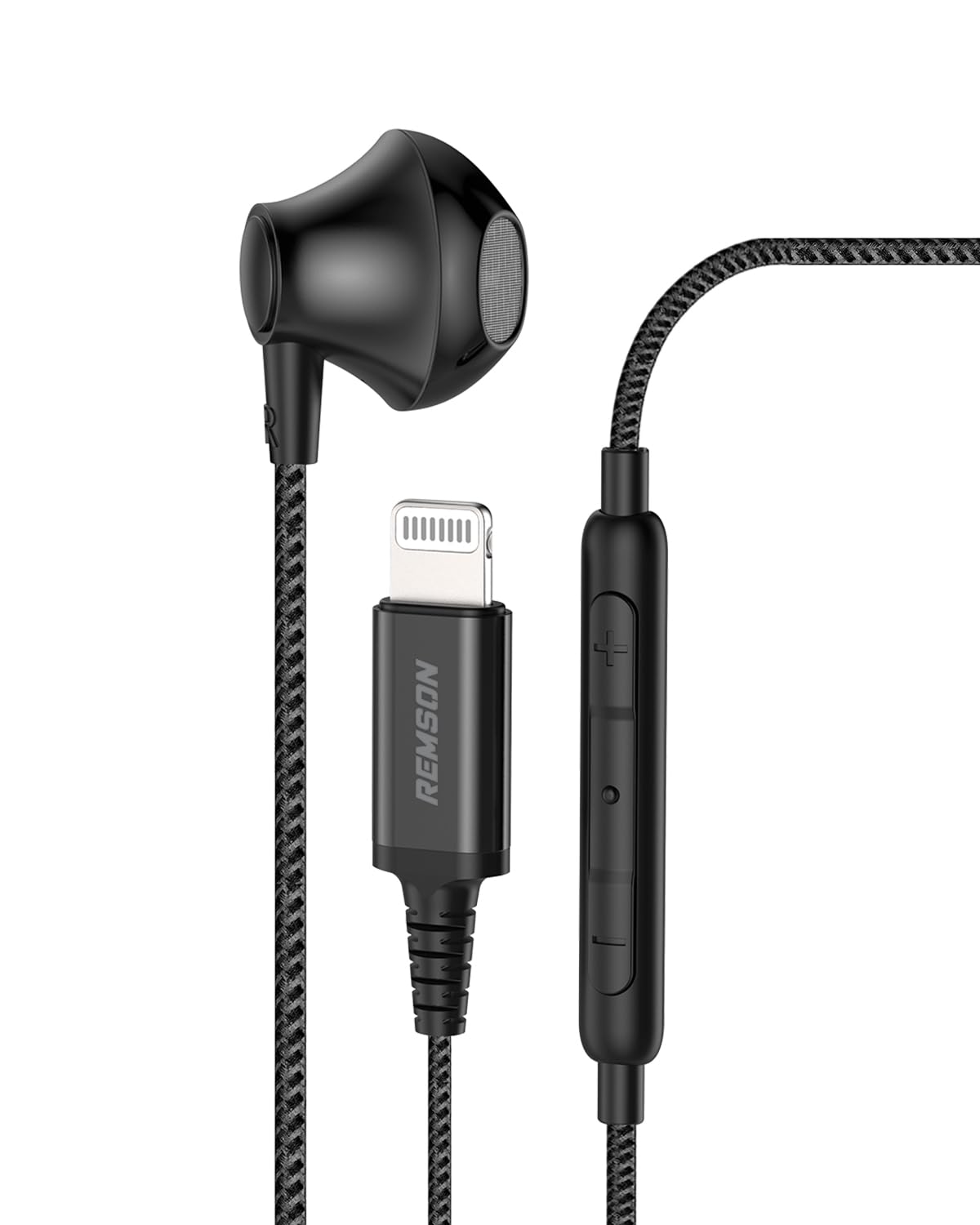 REMSON WIRED MONO STEREO EARPHONE LIGHTNING CONNECTOR REMSON WIRED MONO STEREO EARPHONE LIGHTNING CONNECTOR