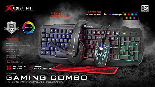 XTRIKE ME CM-406 COMBO 4 IN 1 GAMING STARTER KIT XTRIKE ME CM-406 COMBO 4 IN 1 GAMING STARTER KIT