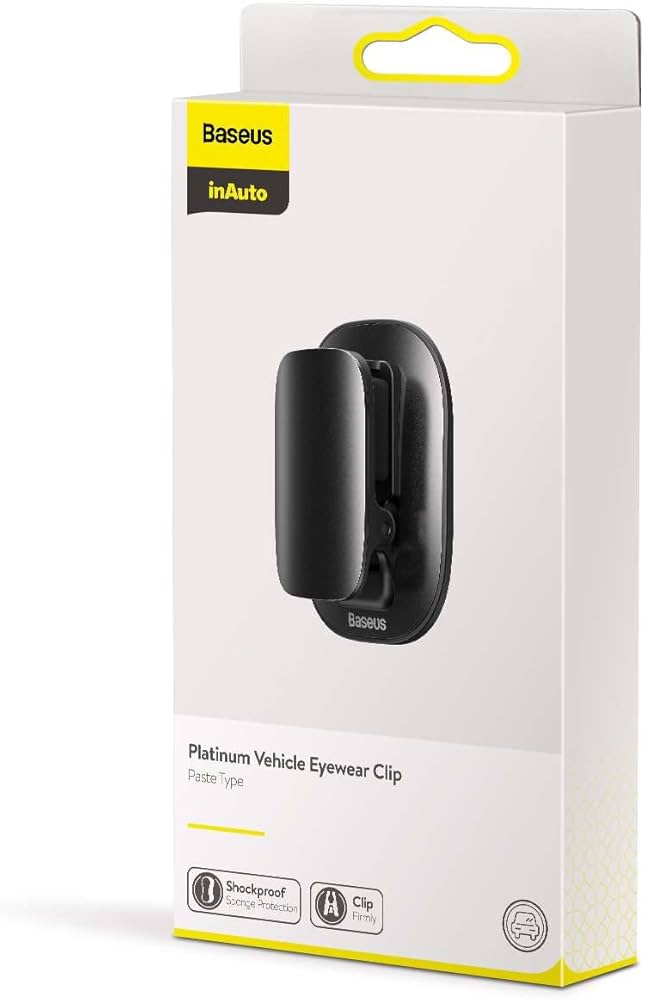 BASEUS PLATINUM VEHICLE EYEWEAR CLIP（PASTE TYPE）BLACK - Best Buy Tech