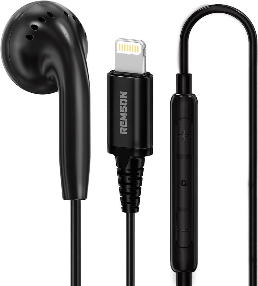 REMSON WIRED MONO STEREO EARPHONE LIGHTNING CONNECTOR REMSON WIRED MONO STEREO EARPHONE LIGHTNING CONNECTOR