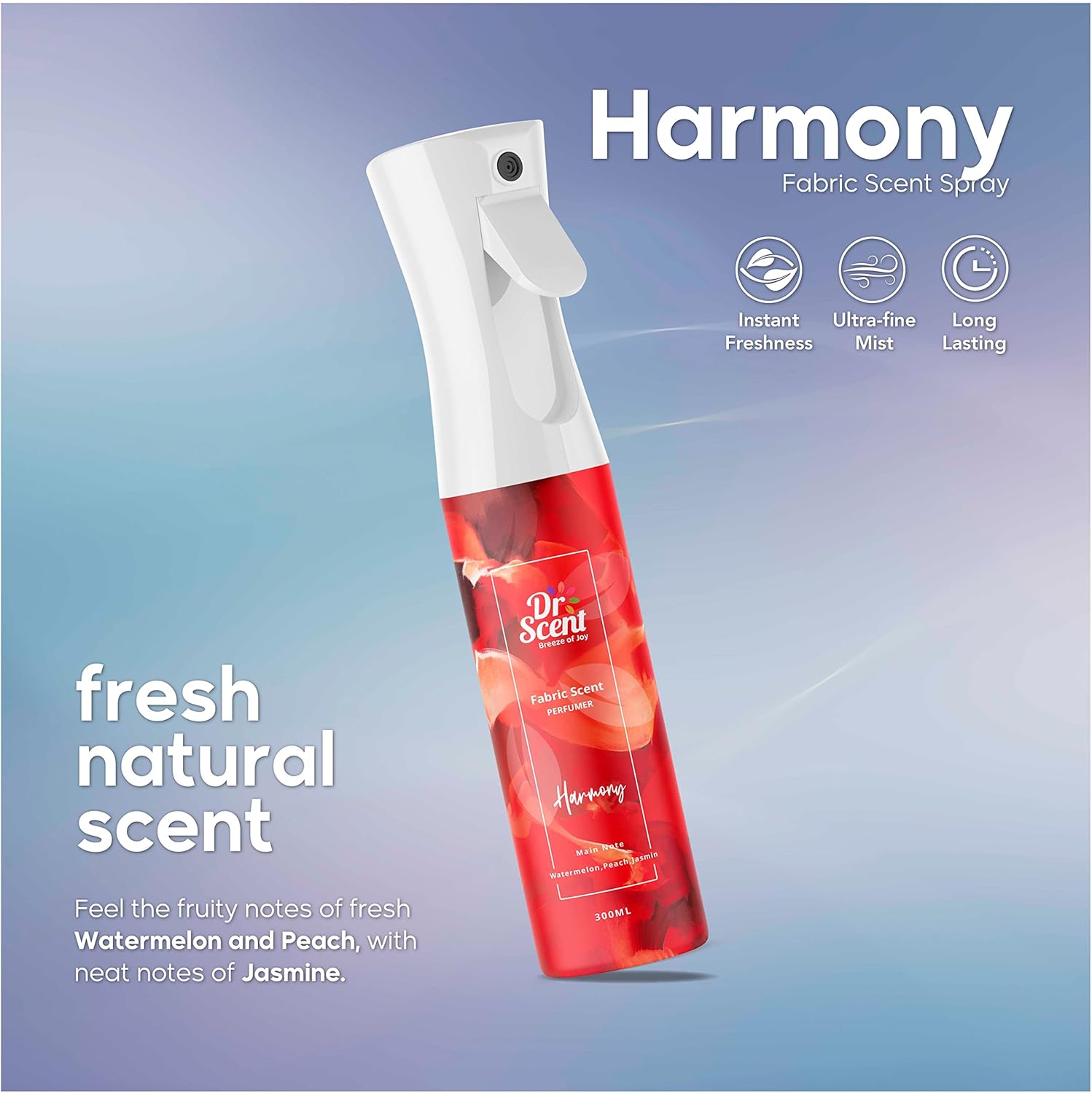 Dr Scent Fabric Spray – Harmony | 300ml Aromatherapy Air & Fabric Freshener Dr Scent Fabric Spray – Harmony | 300ml Aromatherapy Air & Fabric Freshener