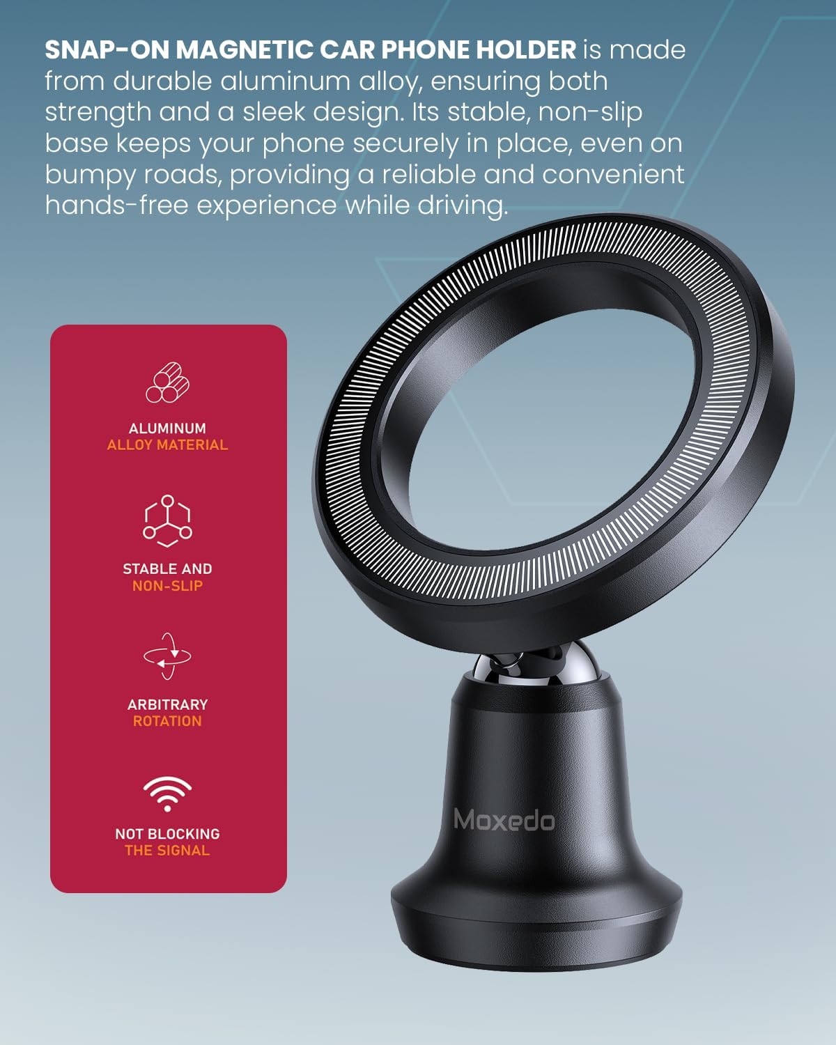 Moxedo Magnetic Car Phone Holder for Dashboard Moxedo Magnetic Car Phone Holder for Dashboard
