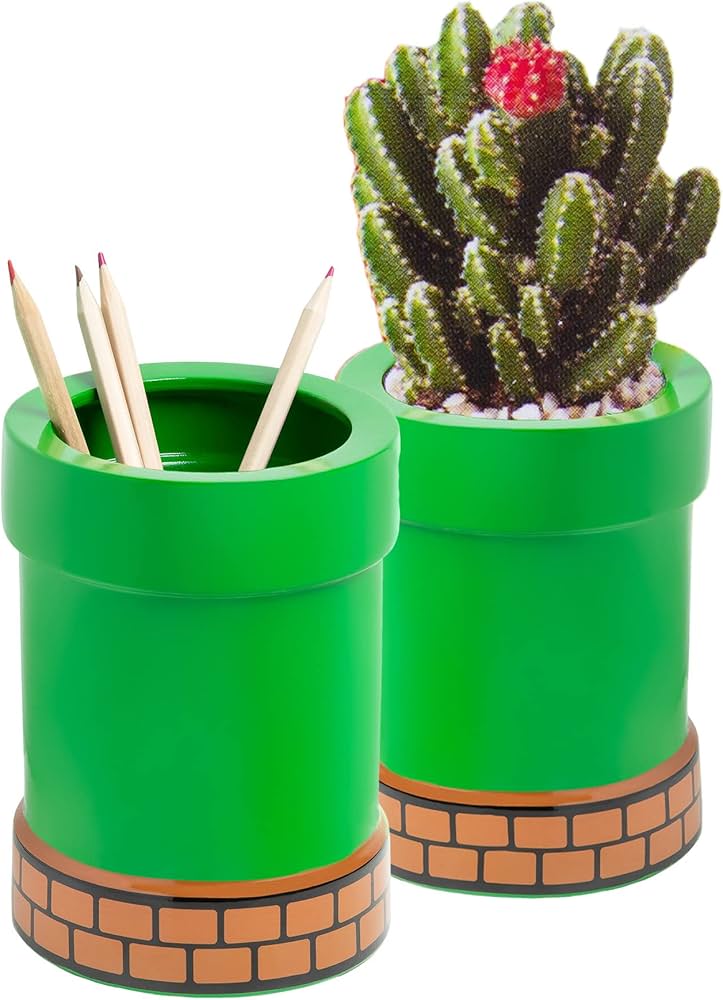 SUPER MARIO WARP PINE PEN & PLANT POT SUPER MARIO WARP PINE PEN & PLANT POT