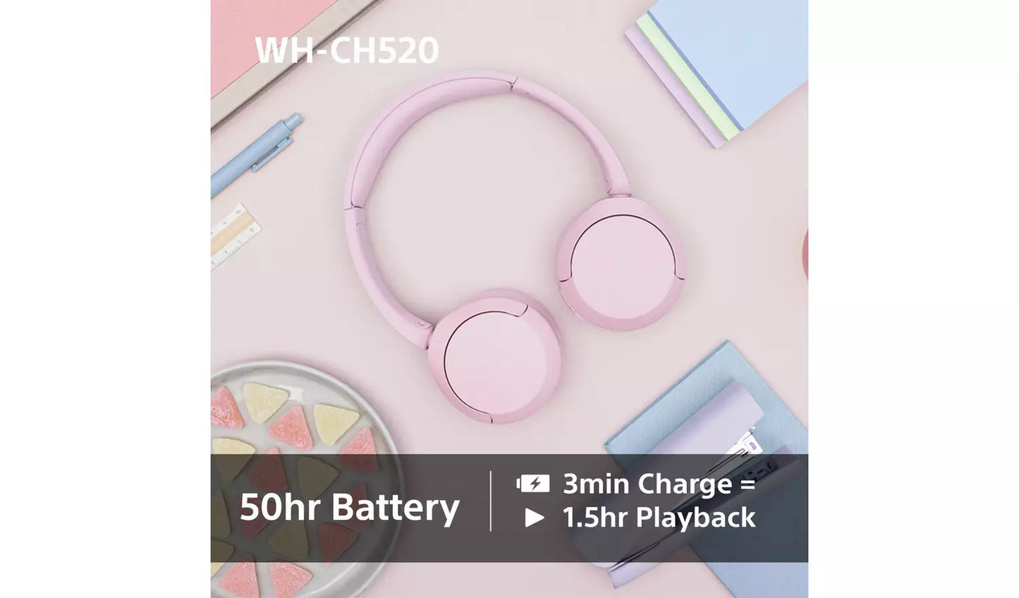 Sony WH-CH520 Wireless  Headphones - Yellow