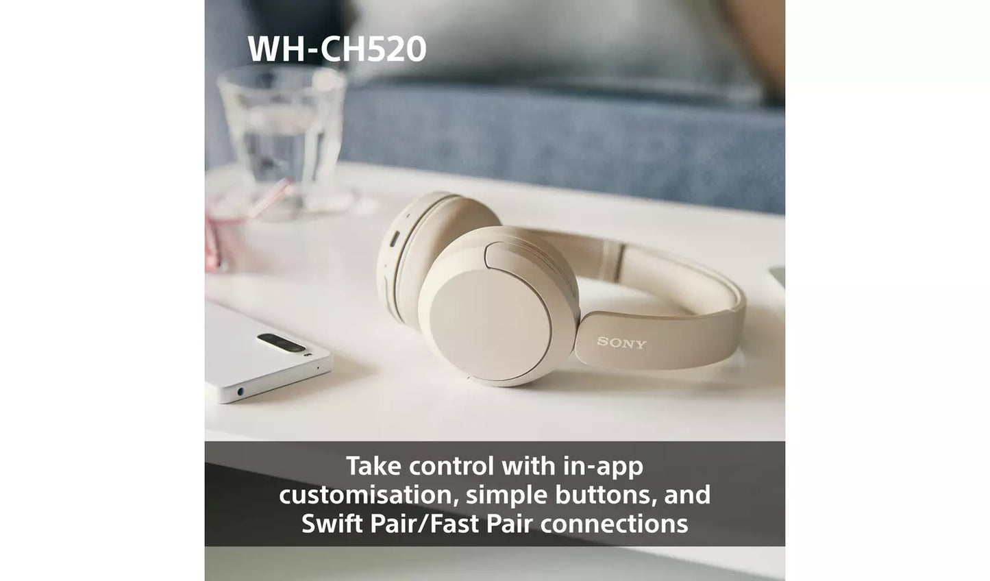 Sony WH-CH520 Wireless  Headphones - Yellow