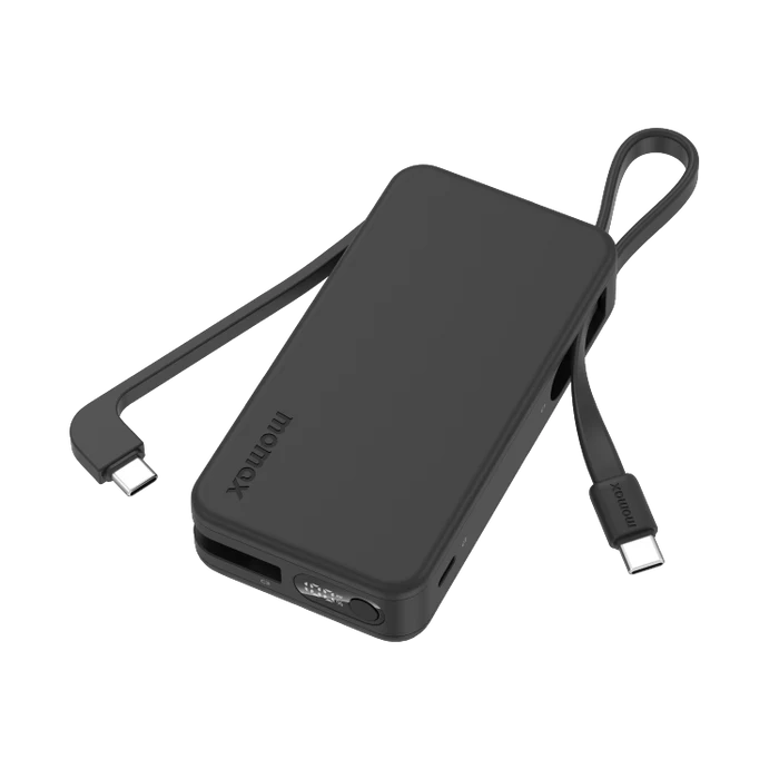 Momax 1-Power Vital+ Power Bank 10000mAh With 2 Built-In USB-C Cables