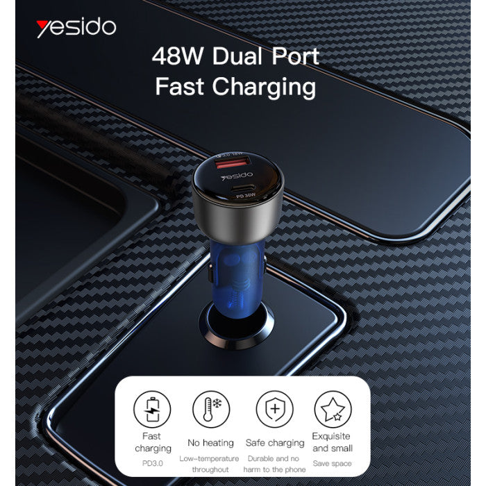 YESIDO SUPER FAST USB-C 30W COMPITABLE PD&PPS USB-A QC3.0 18W YESIDO SUPER FAST USB-C 30W COMPITABLE PD&PPS USB-A QC3.0 18W