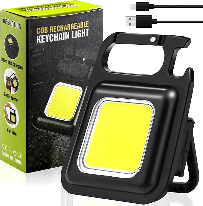 COB Mini Rechargeable Key chain Light Type-C COB Mini Rechargeable Key chain Light Type-C