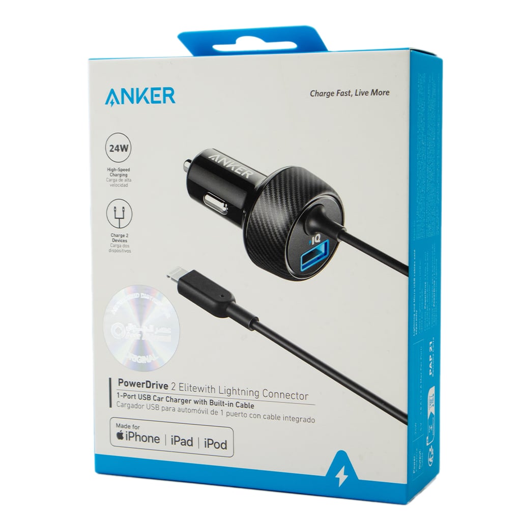 ANKER POWERDRIVE 2 ELITEWITH LIGHTNING CONNECTOR ANKER POWERDRIVE 2 ELITEWITH LIGHTNING CONNECTOR