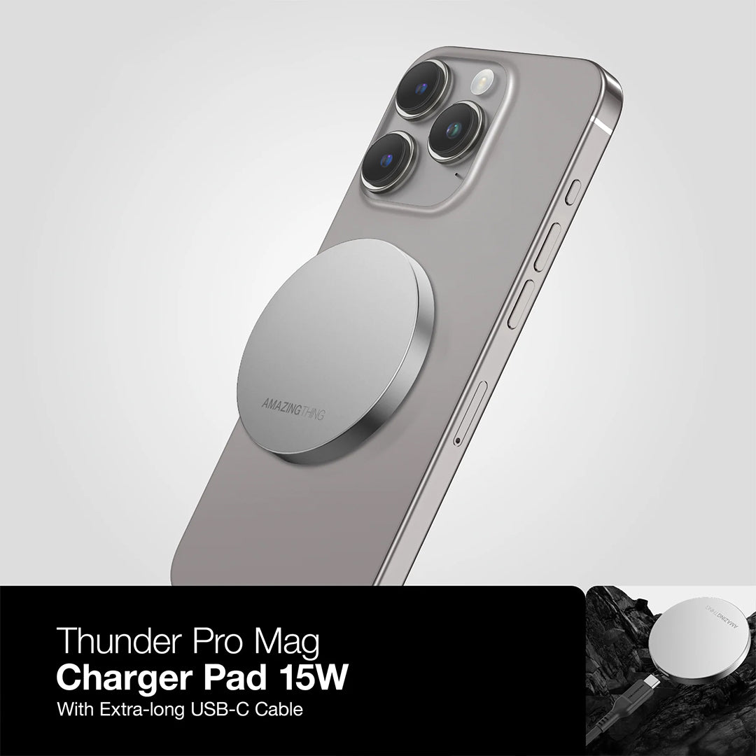 AMAZING THING THUNDER PRO MAGNETIC 15W CHARGER SET WITH 1.2M USB-C TO USB-C CABLE AMAZING THING THUNDER PRO MAGNETIC 15W CHARGER SET WITH 1.2M USB-C TO USB-C CABLE