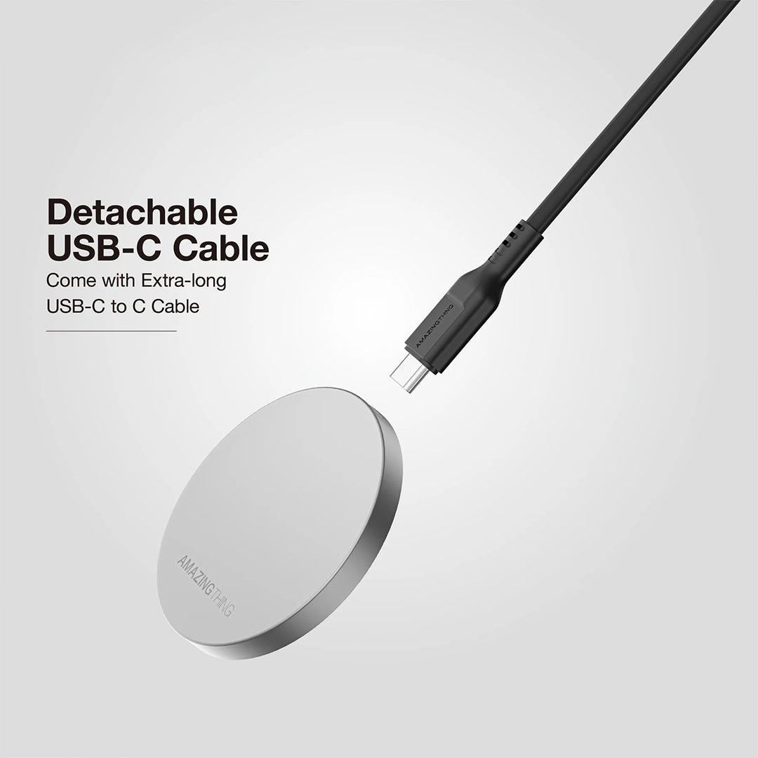AMAZING THING THUNDER PRO MAGNETIC 15W CHARGER SET WITH 1.2M USB-C TO USB-C CABLE AMAZING THING THUNDER PRO MAGNETIC 15W CHARGER SET WITH 1.2M USB-C TO USB-C CABLE
