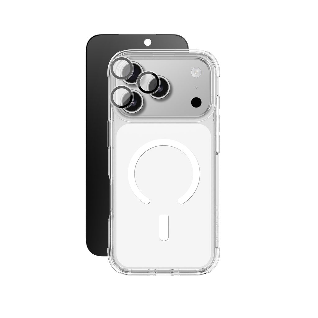 AmazingThing Radix Glass 3 In 1 Bundle Protector For iPhone 17 Pro Max (Minimal Magsafe Case + Radix 3d Privacy Glass + Ar Clear Lens)