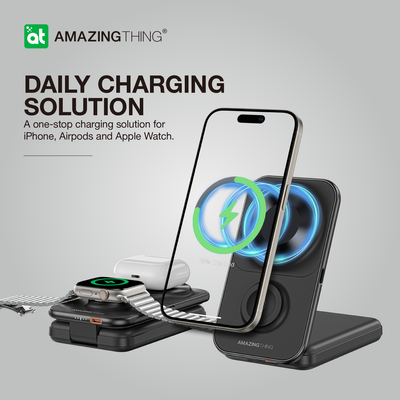 Amazingthing Thunder Pro Mag 6in1 Pd 22.5w 8000mah Power Station With Stand