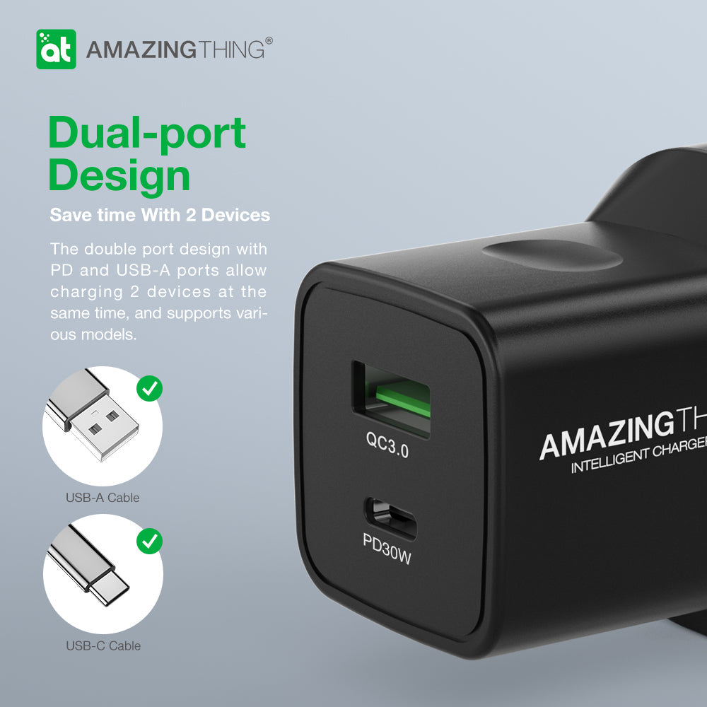 AMAZING THING EXPLORER PRO USB-C UK SPEED PRO PD33W 1C1A WALL CHARGER AMAZING THING EXPLORER PRO USB-C UK SPEED PRO PD33W 1C1A WALL CHARGER