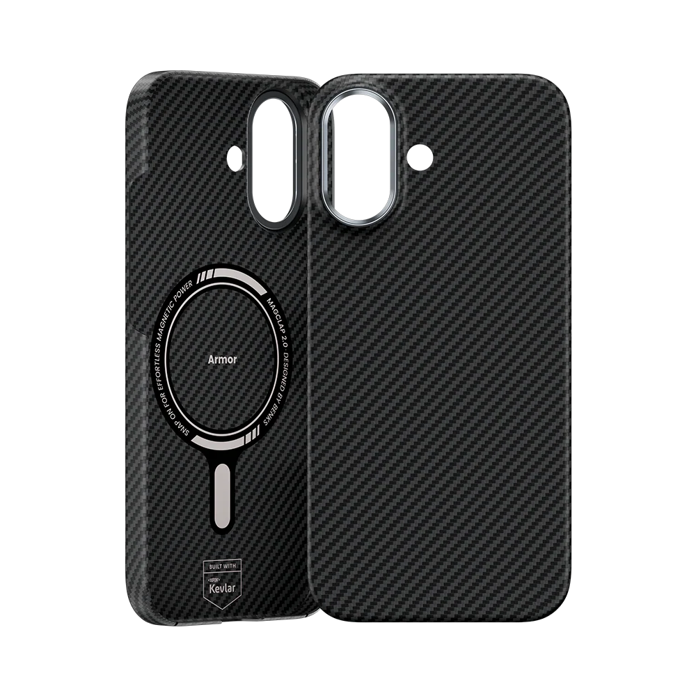 Benks Magnetic Armor Air Kevlar Case Metal Frame 600D for iPhone 17 black