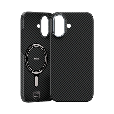 Benks Magnetic Armor Air Kevlar Case Metal Frame 600D for iPhone 17 black