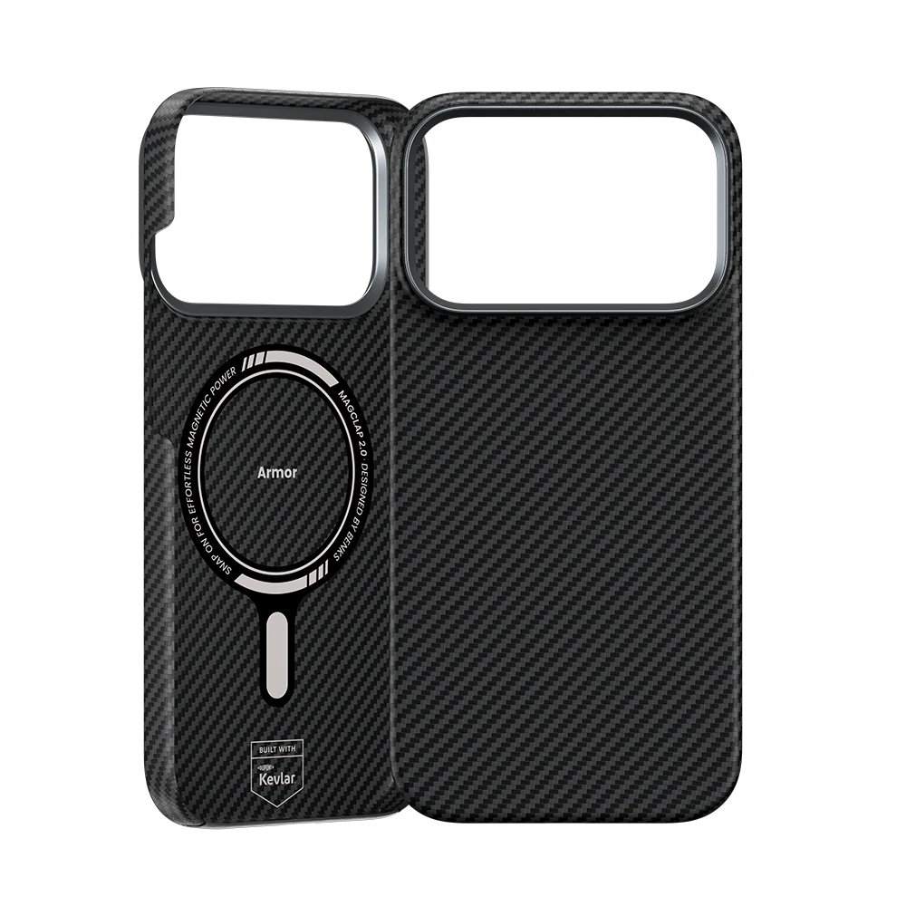Benks Magnetic Armor Air Kevlar Case Metal Frame 600D for iPhone 17 Pro Max black