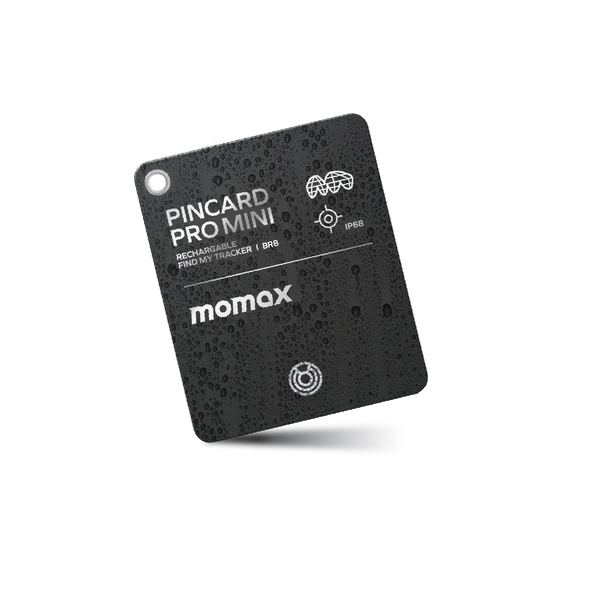 MOMAX PINCARD MINI FINDMY GPS TRACKER WITH WIRELESS CHARGING - Best Buy Tech