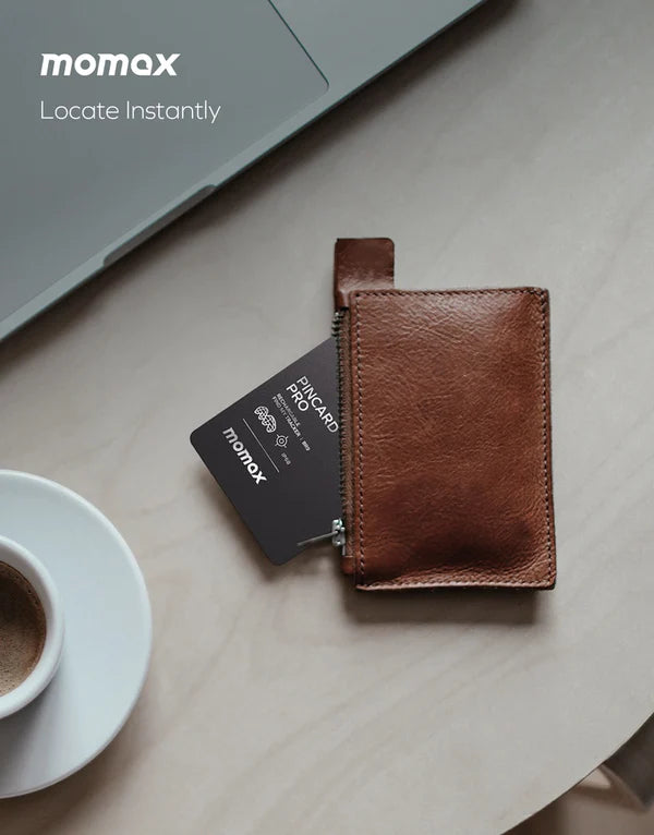 MOMAX PINCARD MINI FINDMY GPS TRACKER WITH WIRELESS CHARGING - Best Buy Tech