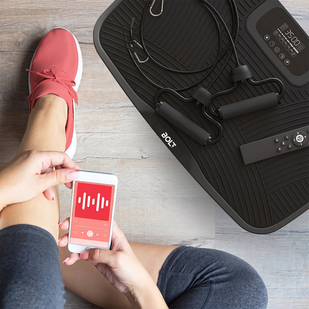 Bolt Vibration Plate Exercise Machine with Bluetooth Speaker