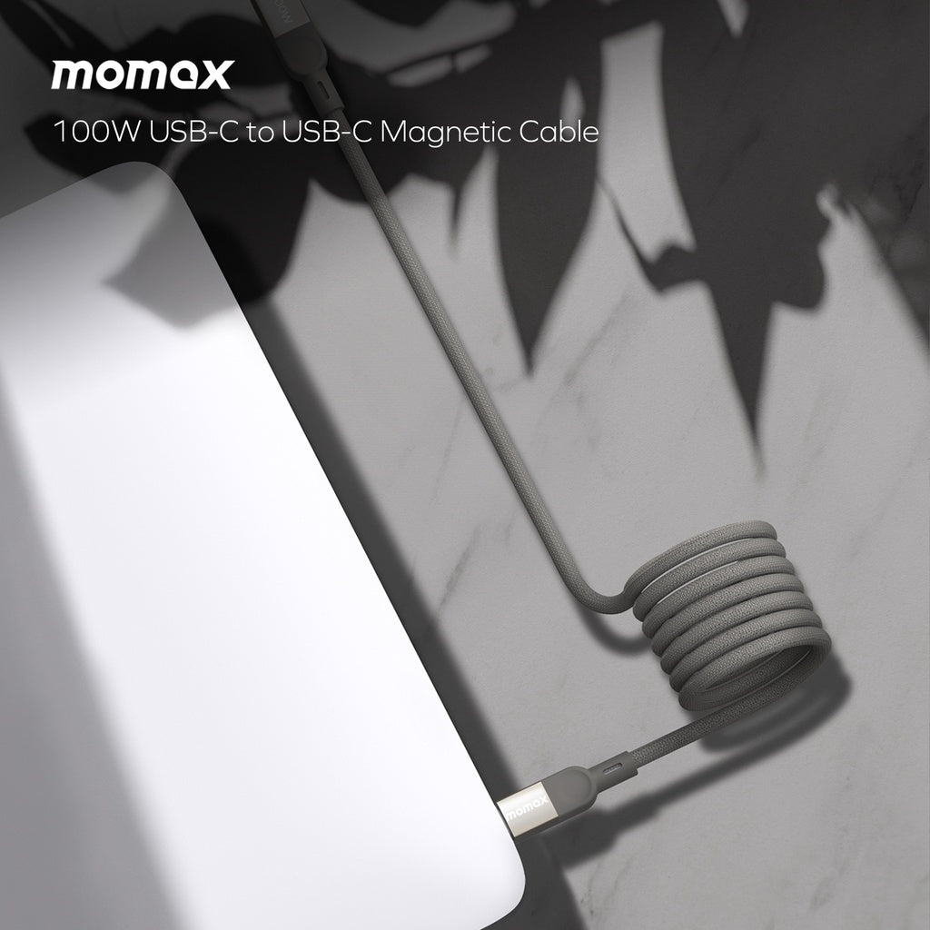 MOMAX ELITE MAG LINK 100W USB-C TO USB-C MAGNETIC CABLE 2M MOMAX ELITE MAG LINK 100W USB-C TO USB-C MAGNETIC CABLE 2M