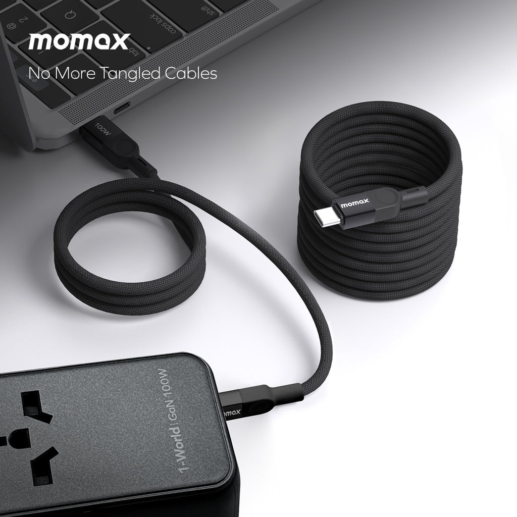 MOMAX ELITE MAG LINK 100W USB-C TO USB-C MAGNETIC CABLE 2M MOMAX ELITE MAG LINK 100W USB-C TO USB-C MAGNETIC CABLE 2M