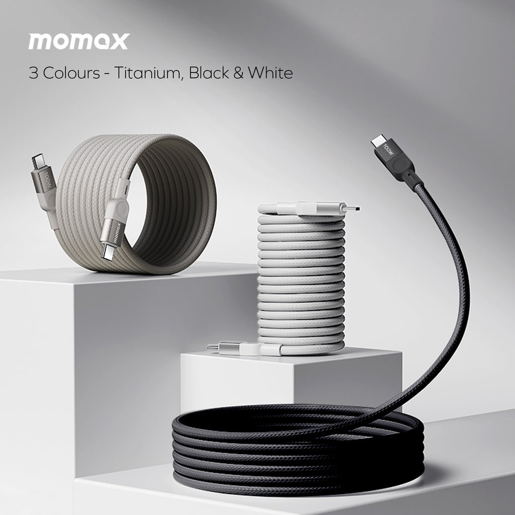 MOMAX ELITE MAG LINK 100W USB-C TO USB-C MAGNETIC CABLE 2M MOMAX ELITE MAG LINK 100W USB-C TO USB-C MAGNETIC CABLE 2M