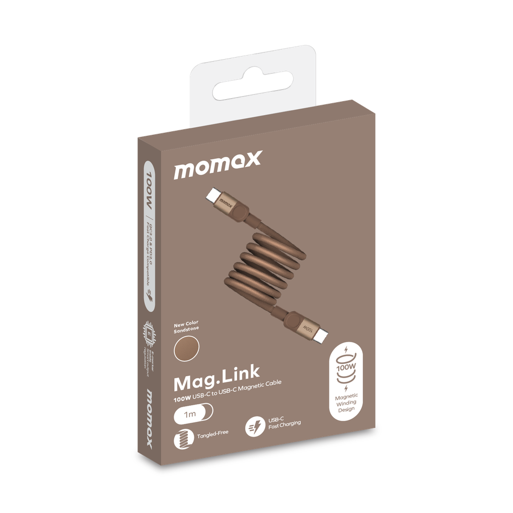 MOMAX MAG LINK 100W USB-C TO USB-C MAGNETIC CABLE 1M MOMAX MAG LINK 100W USB-C TO USB-C MAGNETIC CABLE 1M