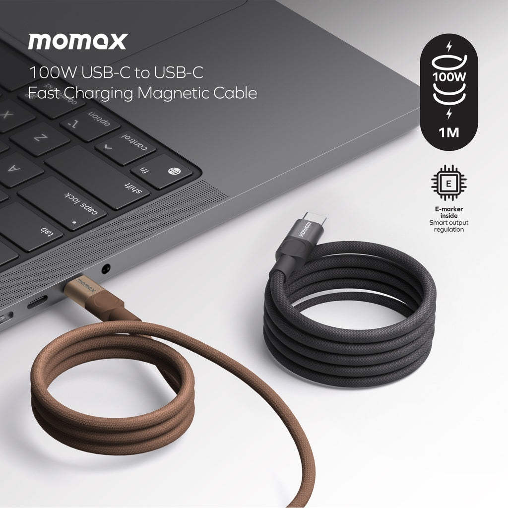 MOMAX MAG LINK 100W USB-C TO USB-C MAGNETIC CABLE 1M MOMAX MAG LINK 100W USB-C TO USB-C MAGNETIC CABLE 1M