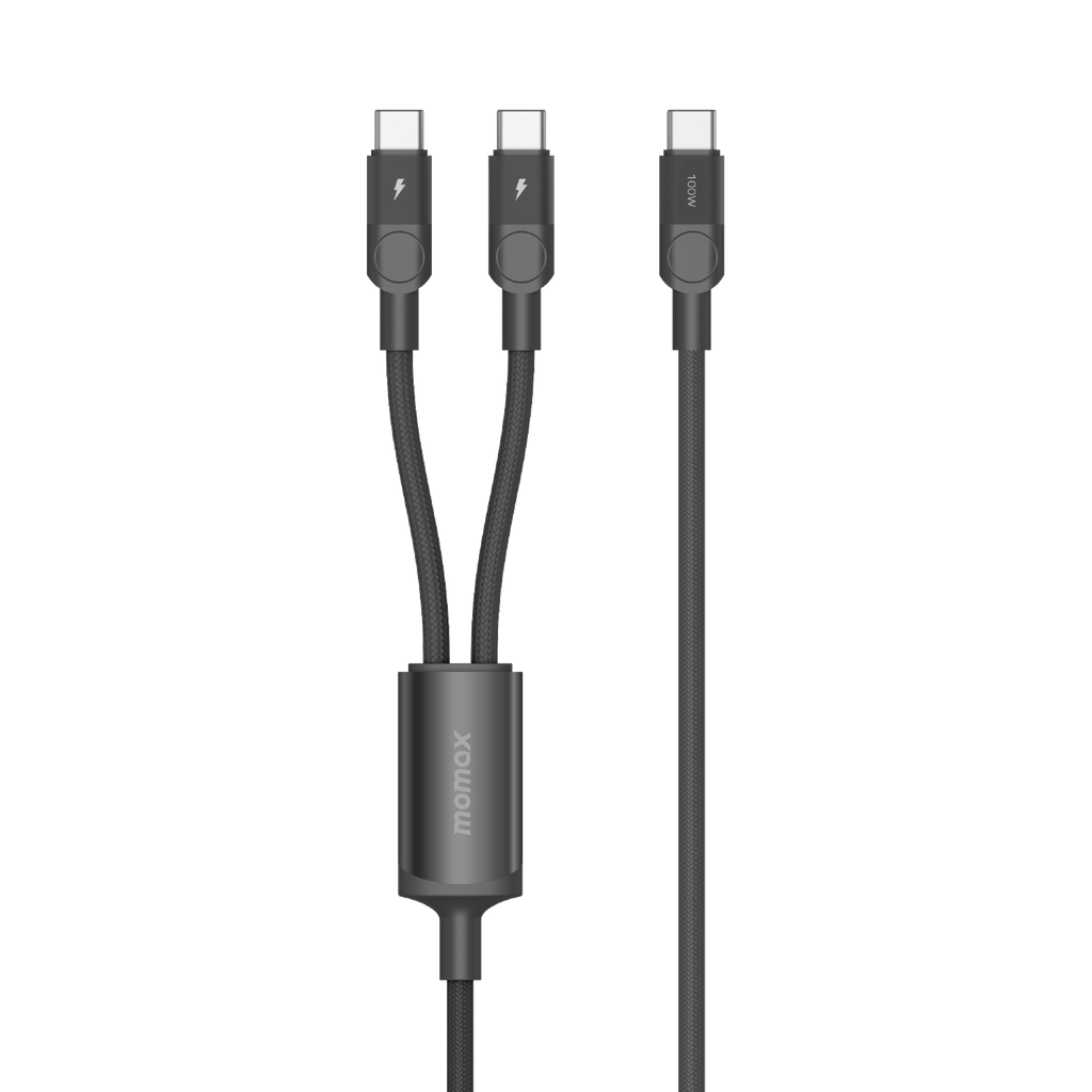 MOMAX MAG LINK 100W USB-C TO DUAL USB-C MAGNETIC CABLE 2M MOMAX MAG LINK 100W USB-C TO DUAL USB-C MAGNETIC CABLE 2M