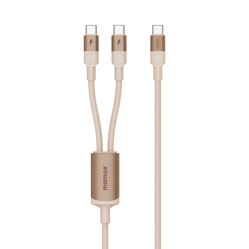 MOMAX MAG LINK 100W USB-C TO DUAL USB-C MAGNETIC CABLE 2M MOMAX MAG LINK 100W USB-C TO DUAL USB-C MAGNETIC CABLE 2M