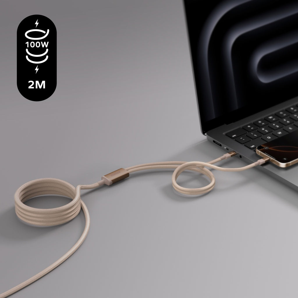 MOMAX MAG LINK 100W USB-C TO DUAL USB-C MAGNETIC CABLE 2M MOMAX MAG LINK 100W USB-C TO DUAL USB-C MAGNETIC CABLE 2M