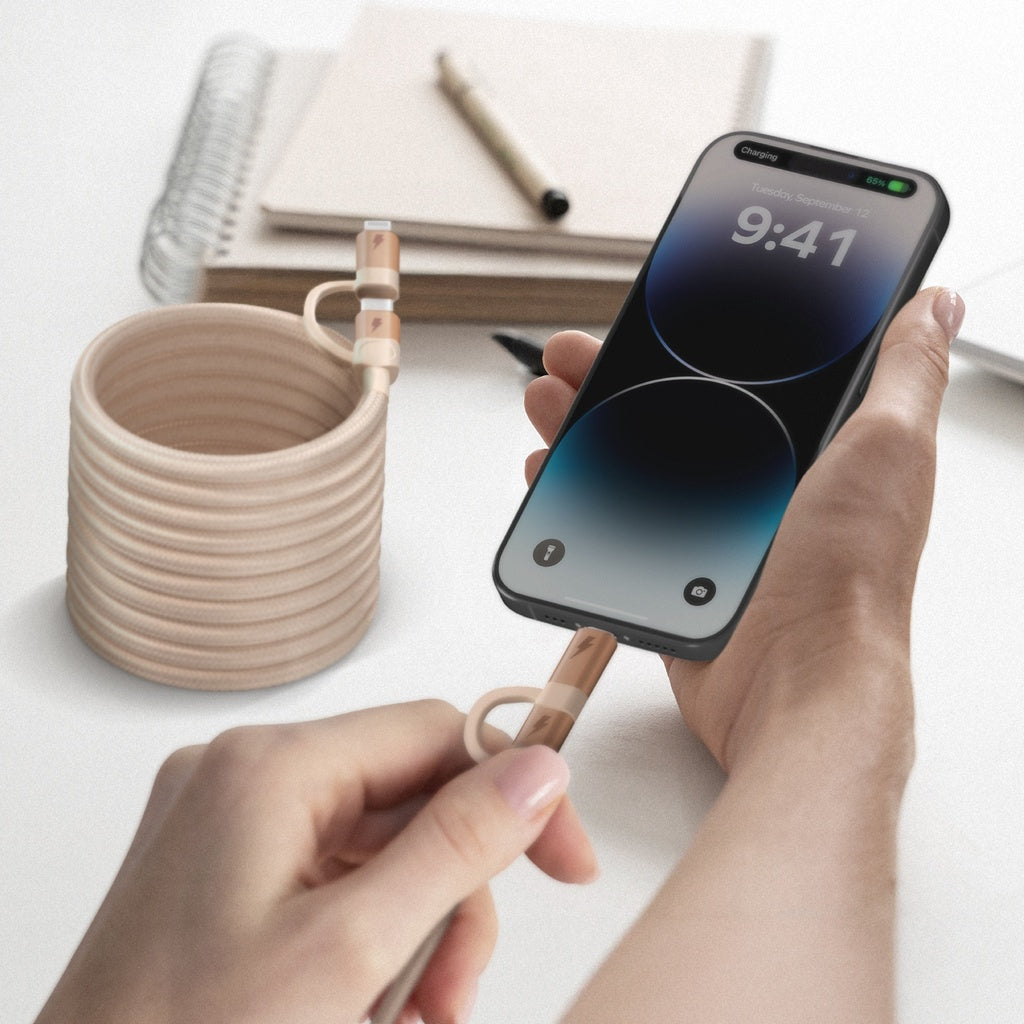 Momax Mag Link USB-C to C & Lightning Magnetic Cable 2m
