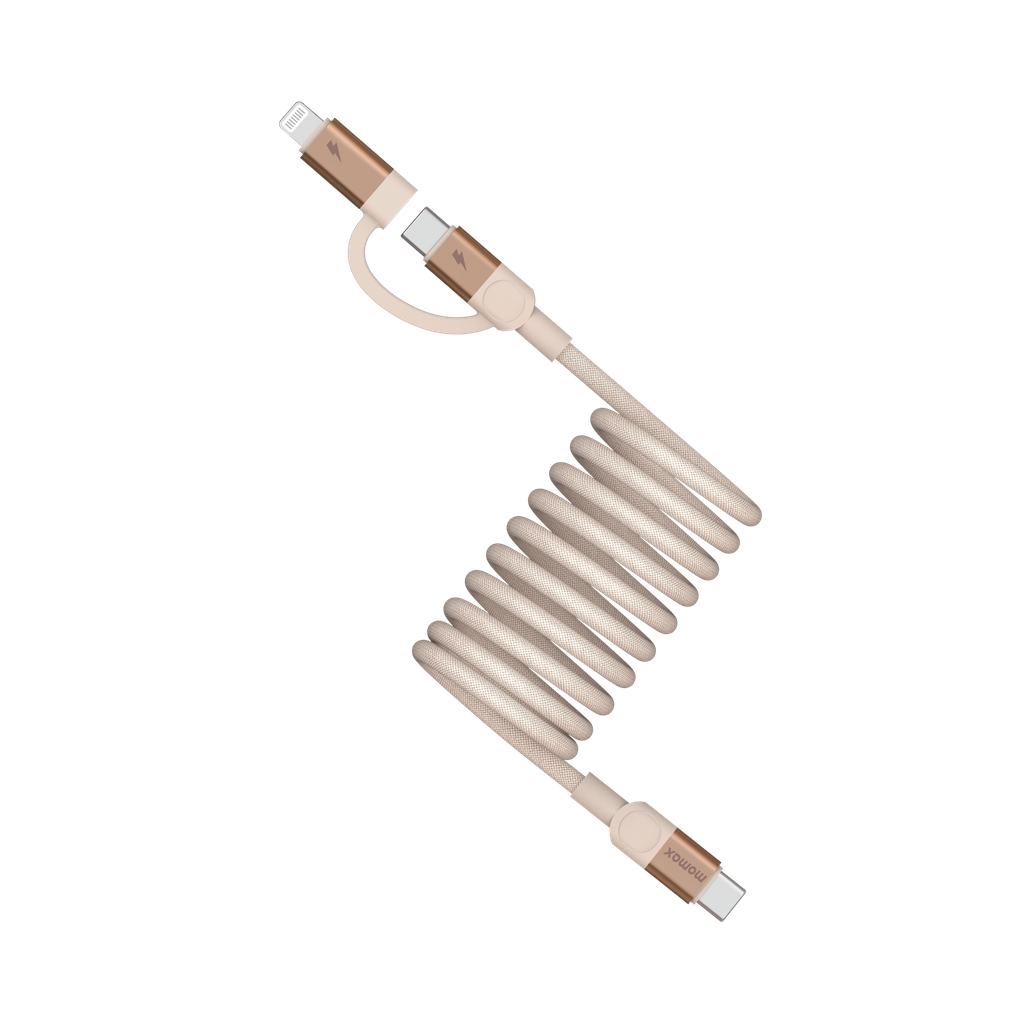 Momax Mag Link USB-C to C & Lightning Magnetic Cable 2m