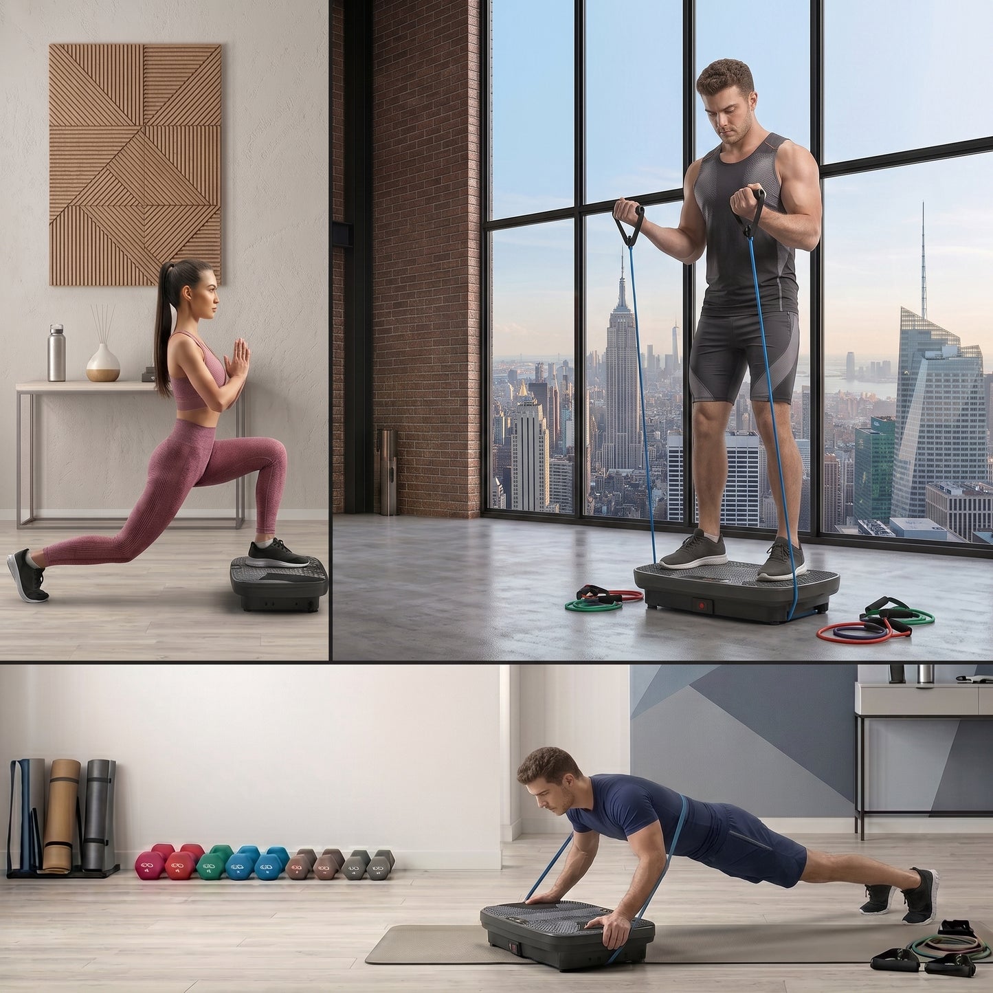 Bolt Vibration Plate Exercise Machine with Bluetooth Speaker