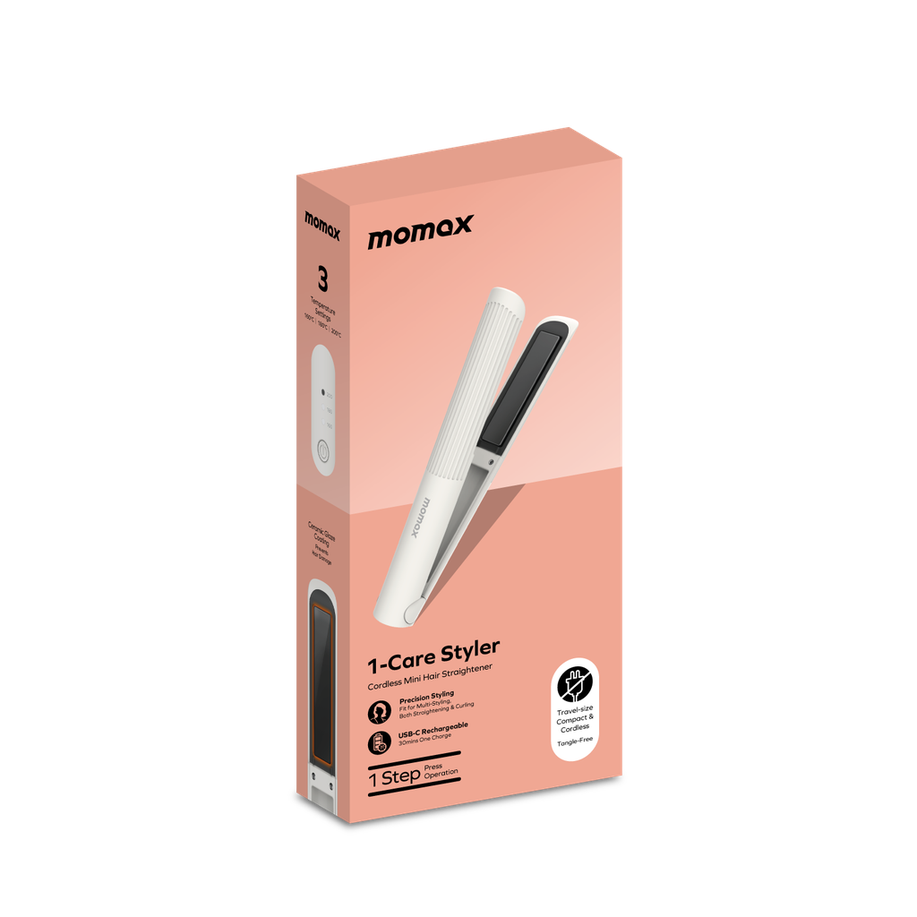 MOMAX 1-CARE STYLER CORDLESS MINI HAIR STRAIGHTENER MOMAX 1-CARE STYLER CORDLESS MINI HAIR STRAIGHTENER