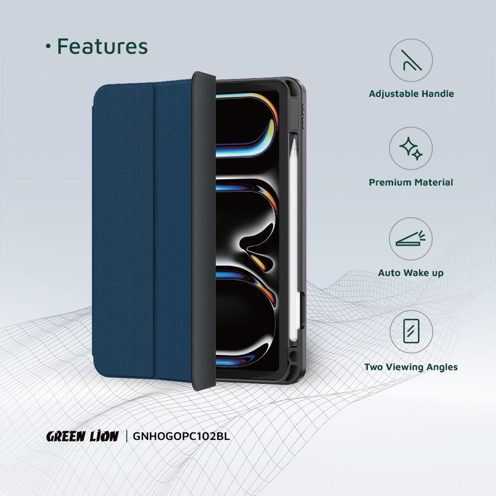 GREEN LION HOGO IPAD 9 CASE 10.2 - BLUE