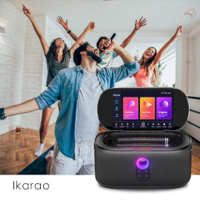 IKARAO S1 280W Smart Bluetooth Party Speaker with Dual Mics & 10.1” HD Display