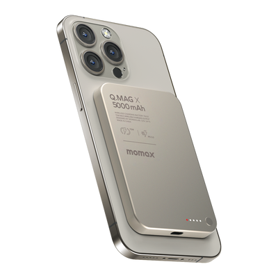 MOMAX Q.MAG X 5000mAh GEN2 15W ULTRA SLIM MAGSAFE WIRELESS POWER BANK - Best Buy Tech