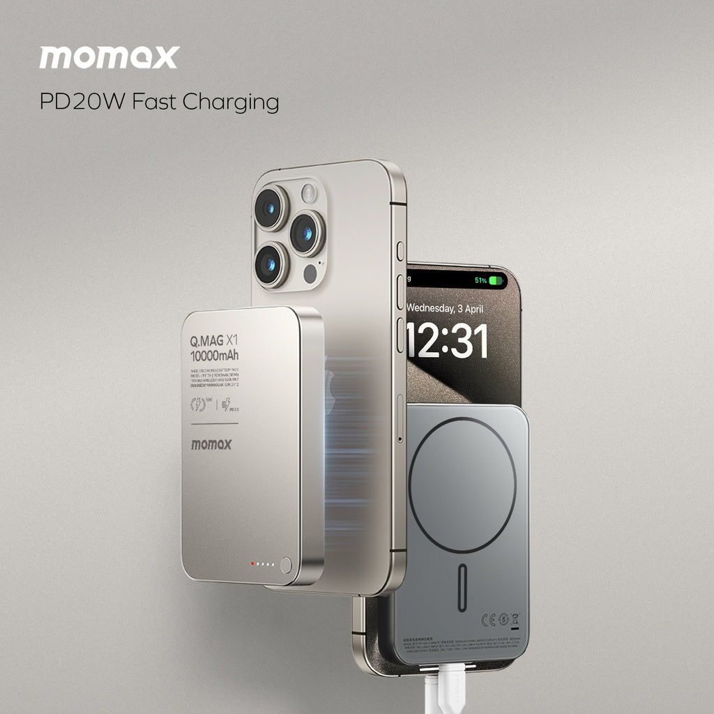 MOMAX Q.MAG X1 10000mAh GEN2 15W MAGSAFE WIRELESS POWER MOMAX Q.MAG X1 10000mAh GEN2 15W MAGSAFE WIRELESS POWER